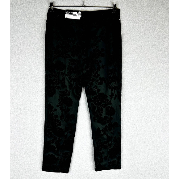 New Liz Claiborne Womans Sz Large Pants Pull On Classic Ankle Velvet Back NWT - Picture 6 of 8